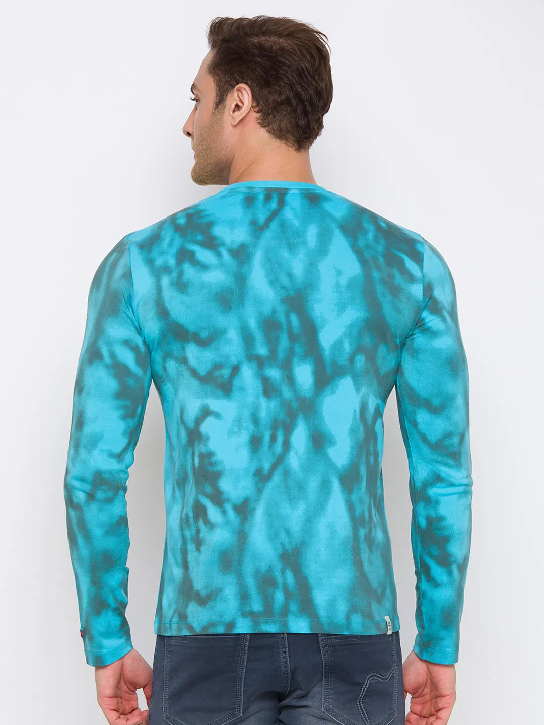 Being Human Clothing Men Regular Fit Crew Neck T-Shirts-Scuba Blue