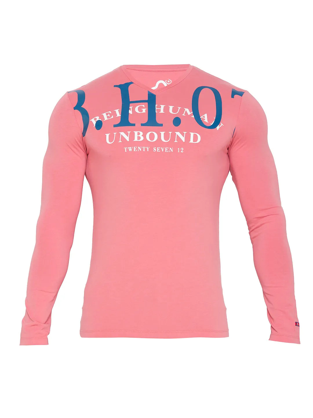 Being Human Clothing Men Regular Fit Crew Neck T-Shirts-Coral