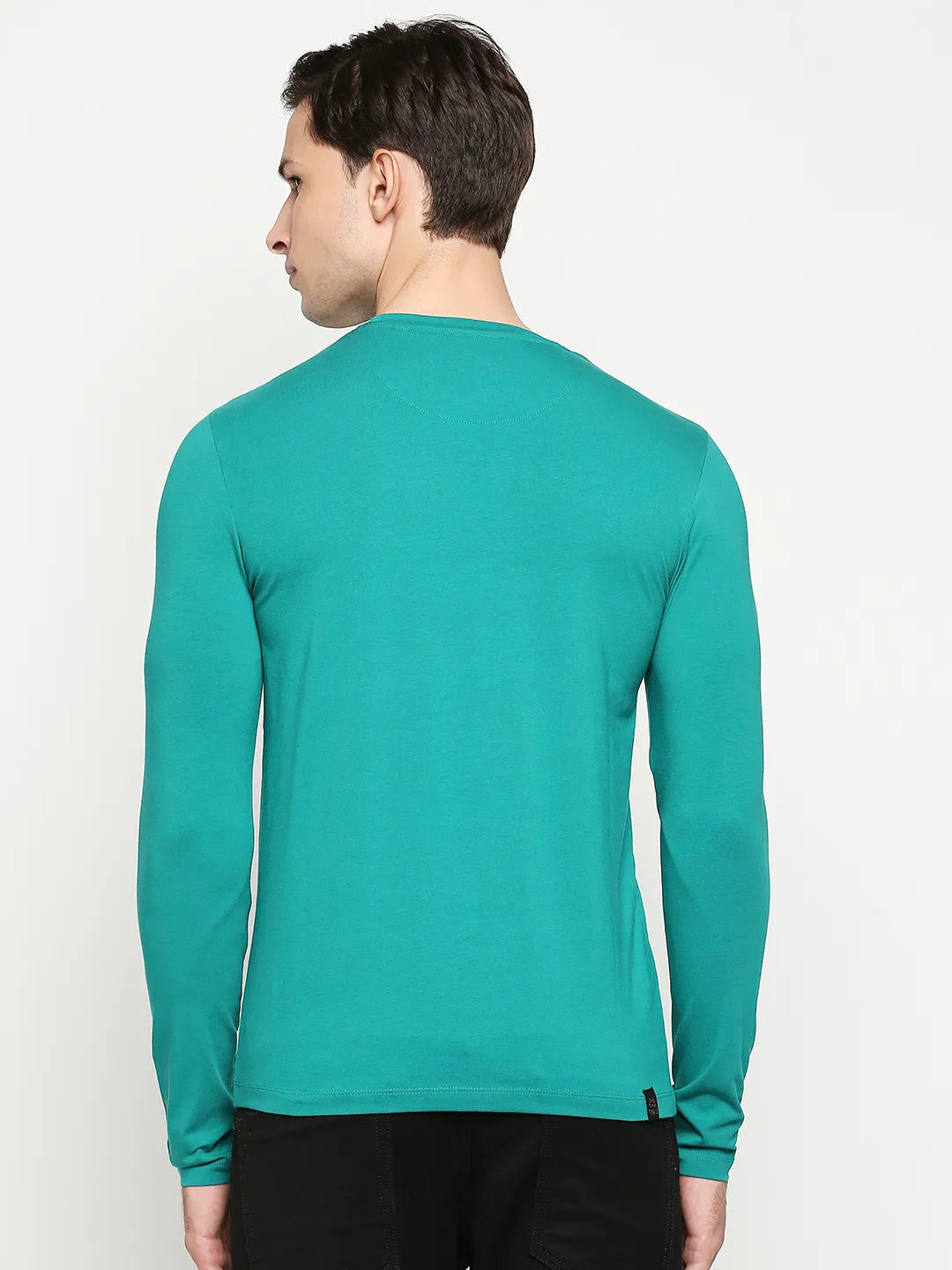 Being Human Clothing Men Regular Fit Crew Neck T-Shirts-Green