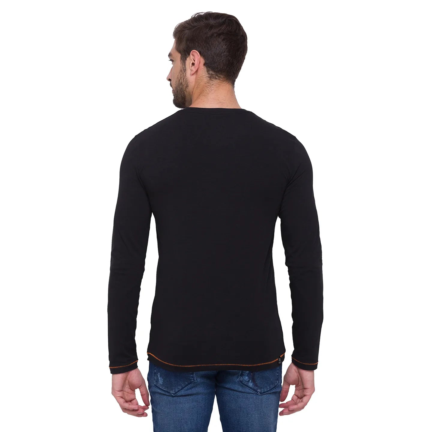 Being Human Clothing Men Regular Fit Crew Neck T-Shirts-Black