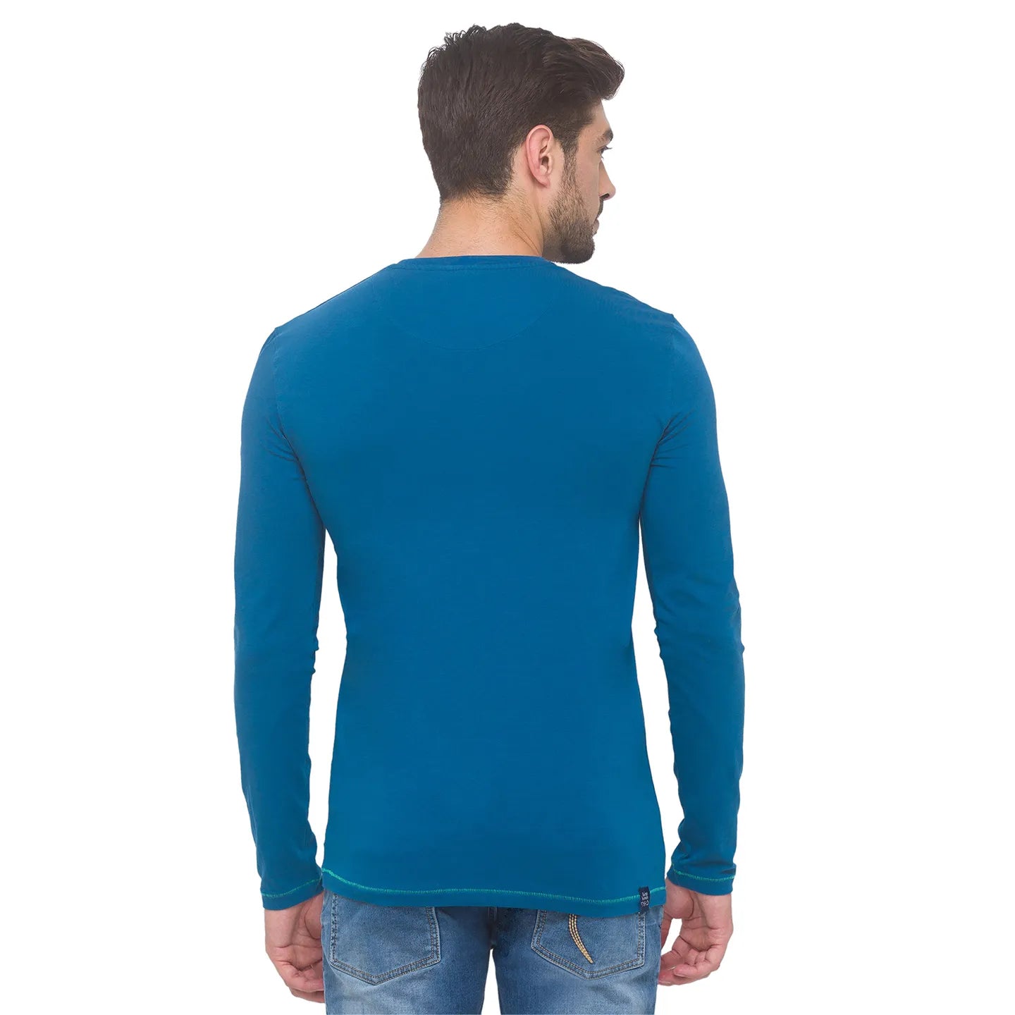 Being Human Clothing Men Regular Fit Crew Neck T-Shirts-Marine Blue