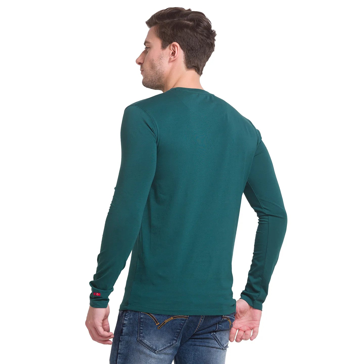 Forest Green Regular Fit Round Neck Men's T-Shirt by Being Human Clothing