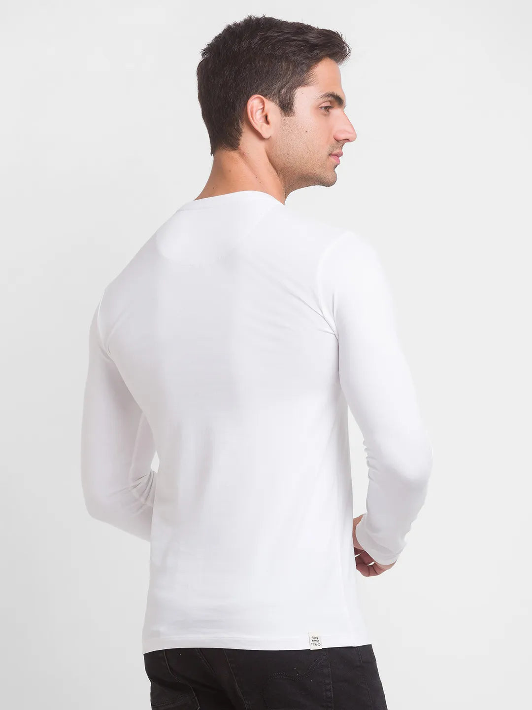 Being Human Clothing Men Regular Fit Crew Neck T-Shirts-White