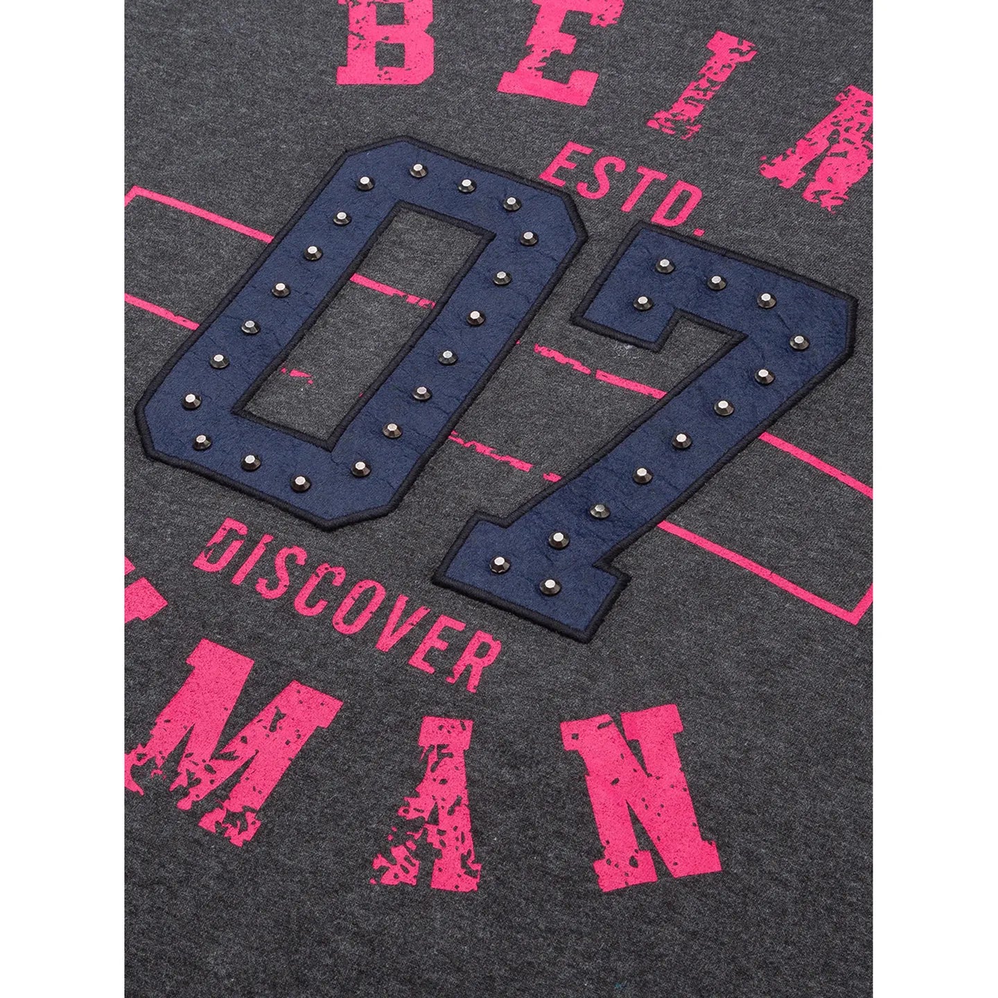 Being Human Clothing Men Slim Fit Crew Neck T-Shirts-Anthra Melange