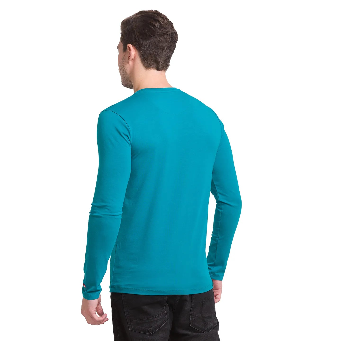 Teal Green Regular Fit Round Neck Men's T-Shirt by Being Human Clothing