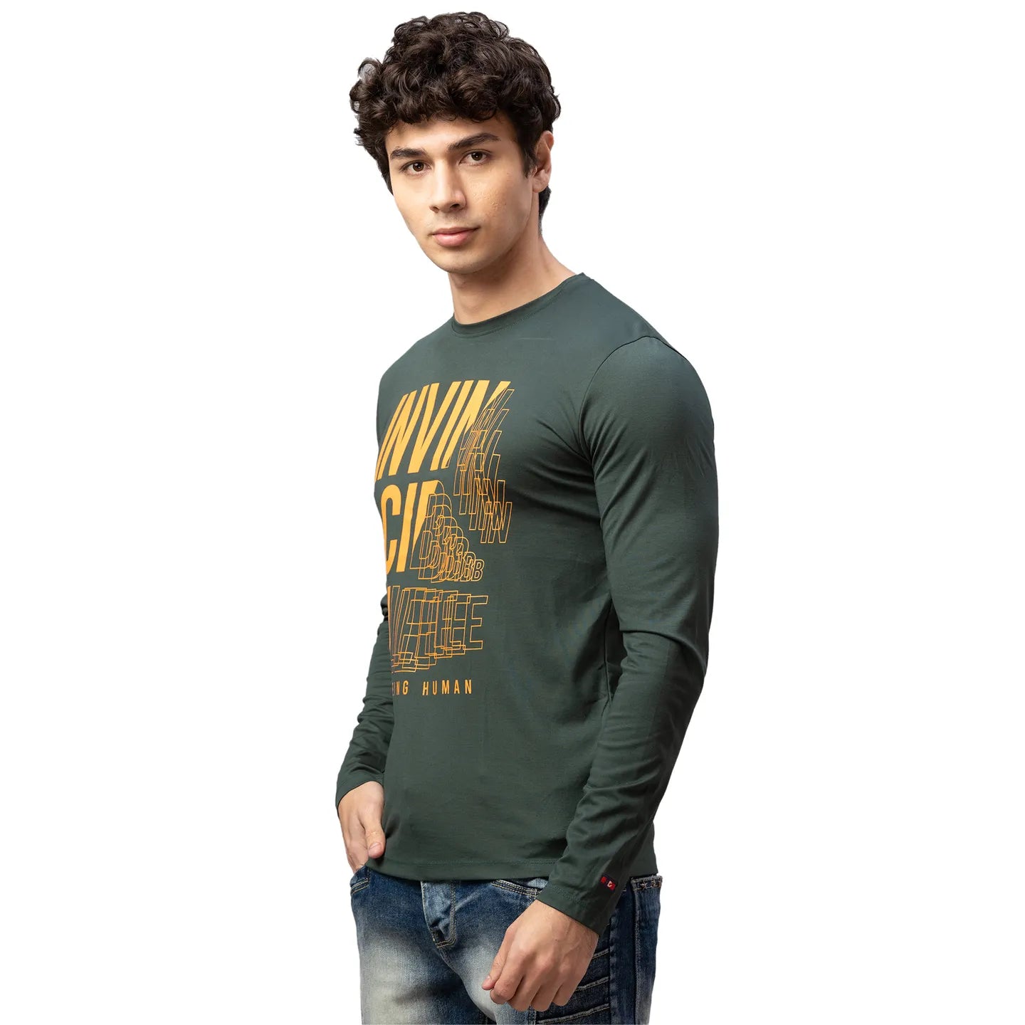 Being Human Clothing Men Regular Fit Crew Neck T-Shirts-Bayberry