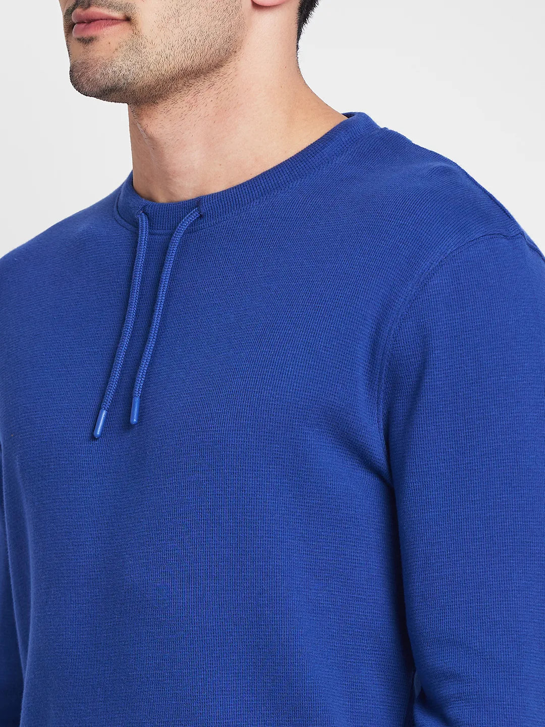 Navy Regular Fit Round Neck Men's T-Shirt by Being Human Clothing