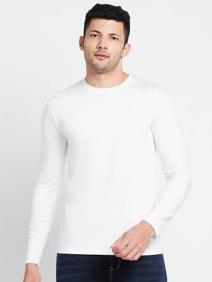 White Men's Long Sleeves T-Shirt by Being Human Clothing