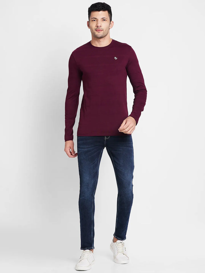 Wine Full Sleeves Men's T-Shirt by Being Human Clothing