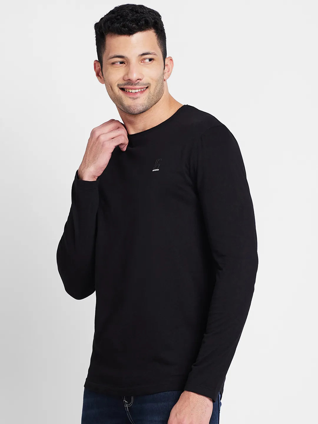 Being Human Clothing Men Regular Fit Crew Neck T-Shirts-Black