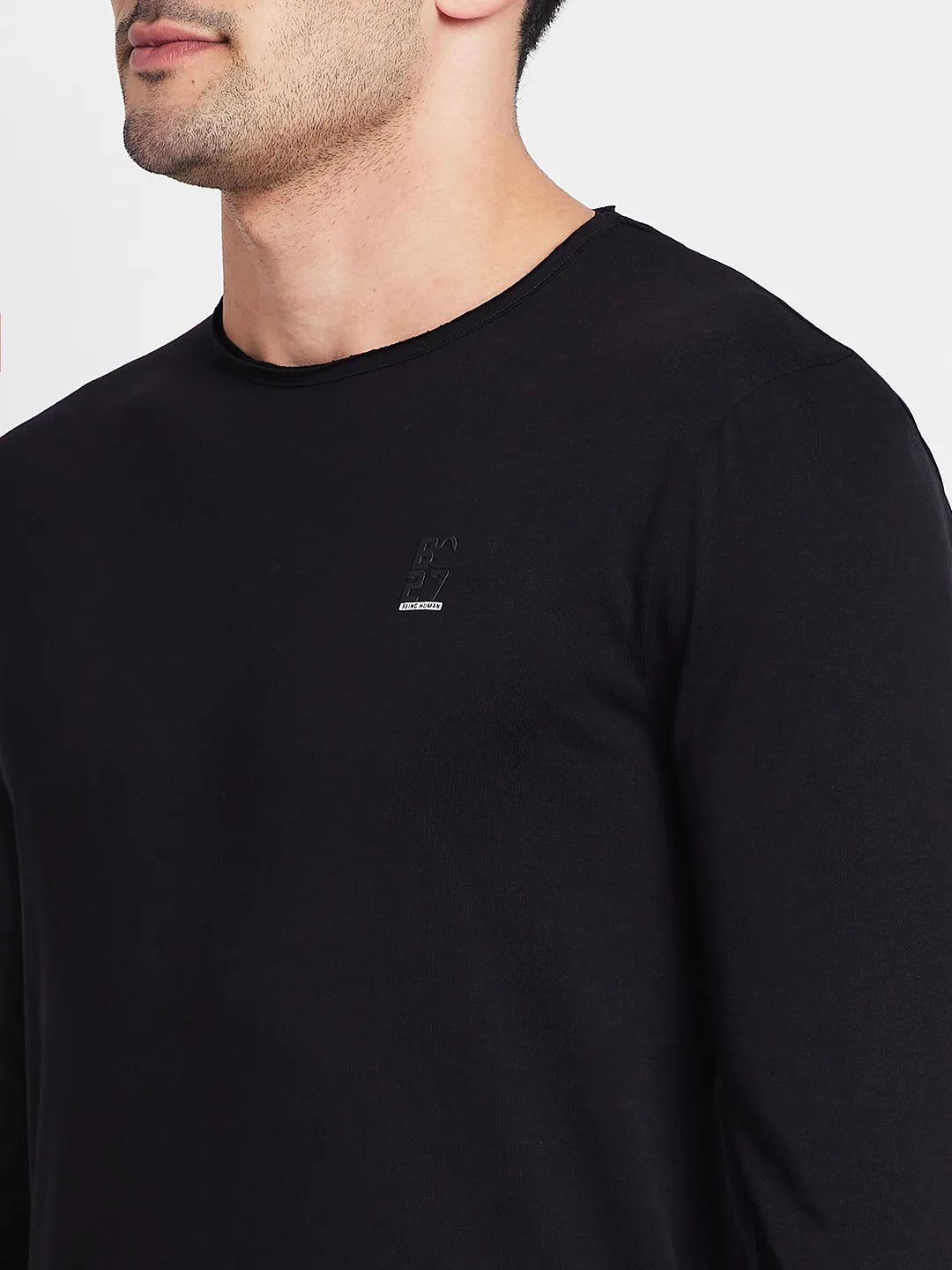 Being Human Clothing Men Regular Fit Crew Neck T-Shirts-Black