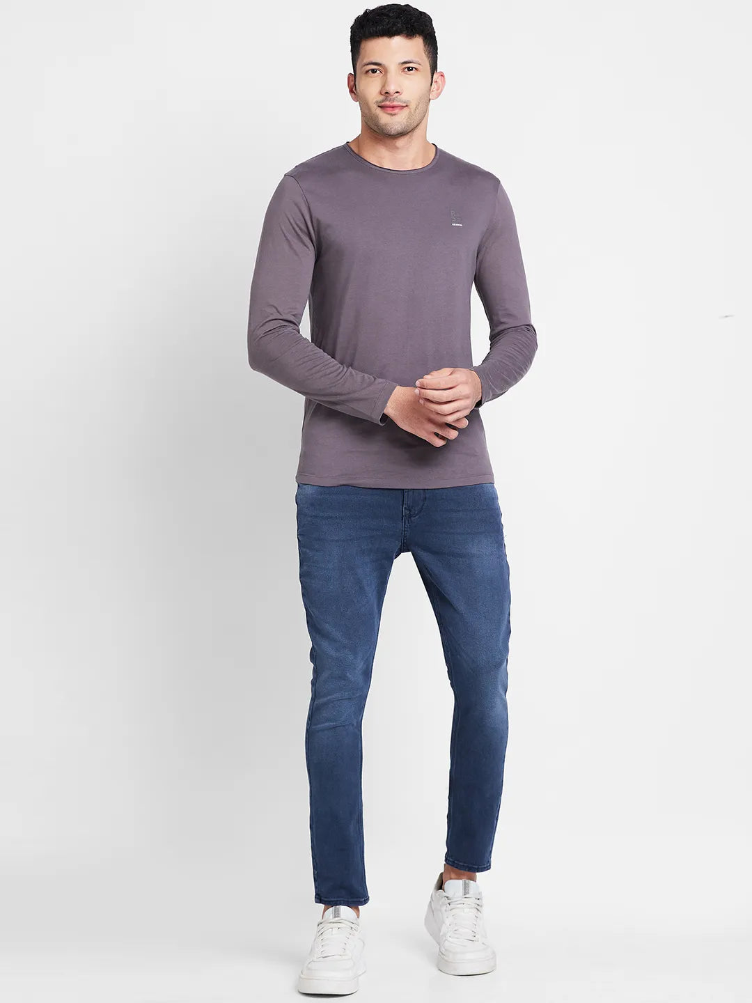 Being Human Clothing Men Regular Fit Crew Neck T-Shirts-Elephant