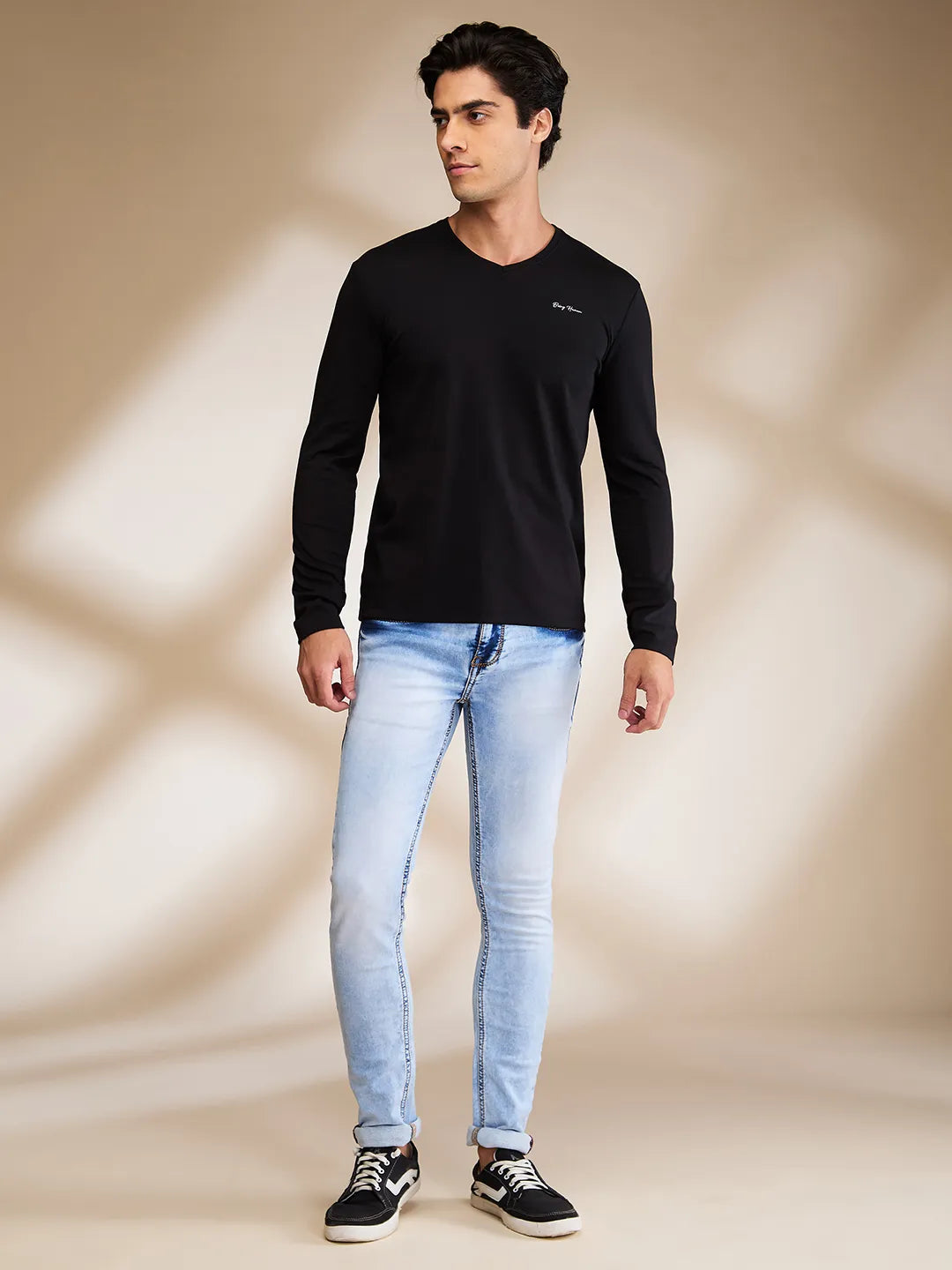Being Human Clothing Mens-Top Crew Neck Black