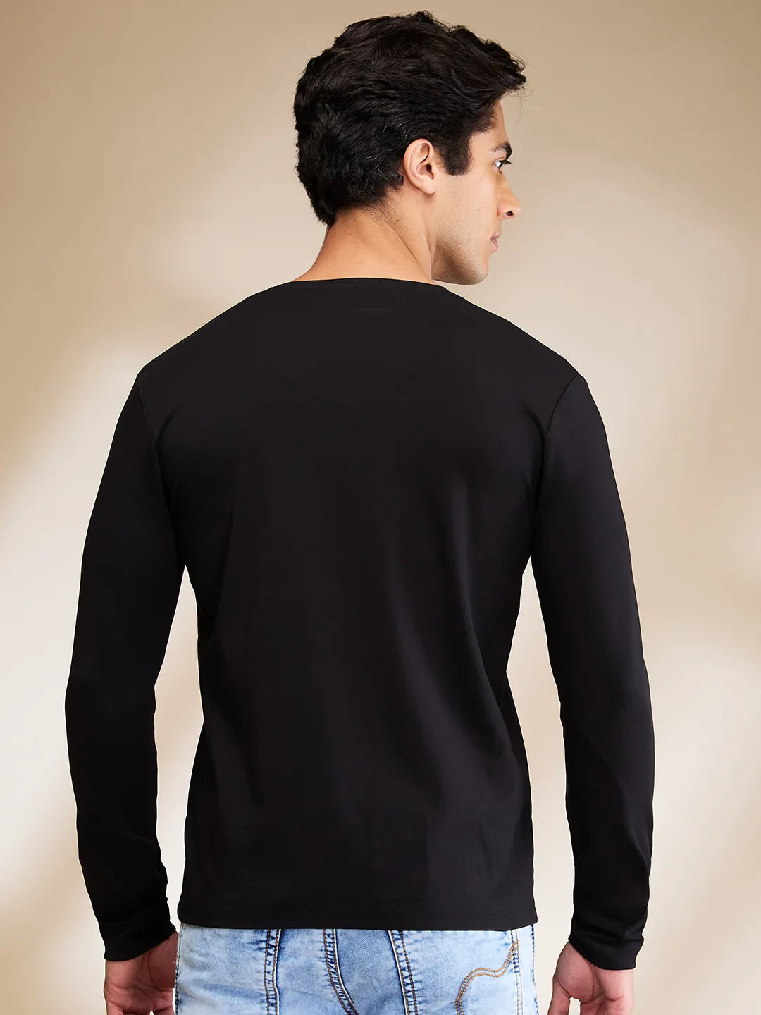 Being Human Clothing Mens-Top Crew Neck Black