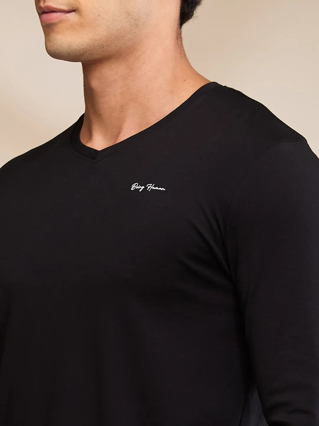 Being Human Clothing Mens-Top Crew Neck Black