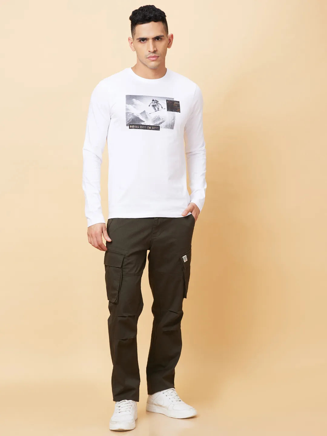 Being Human Clothing Mens-Top Crew Neck White