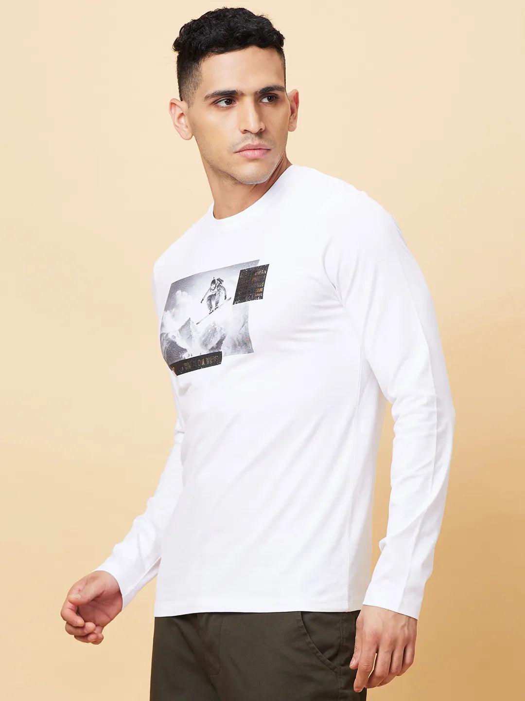 Being Human Clothing Mens-Top Crew Neck White