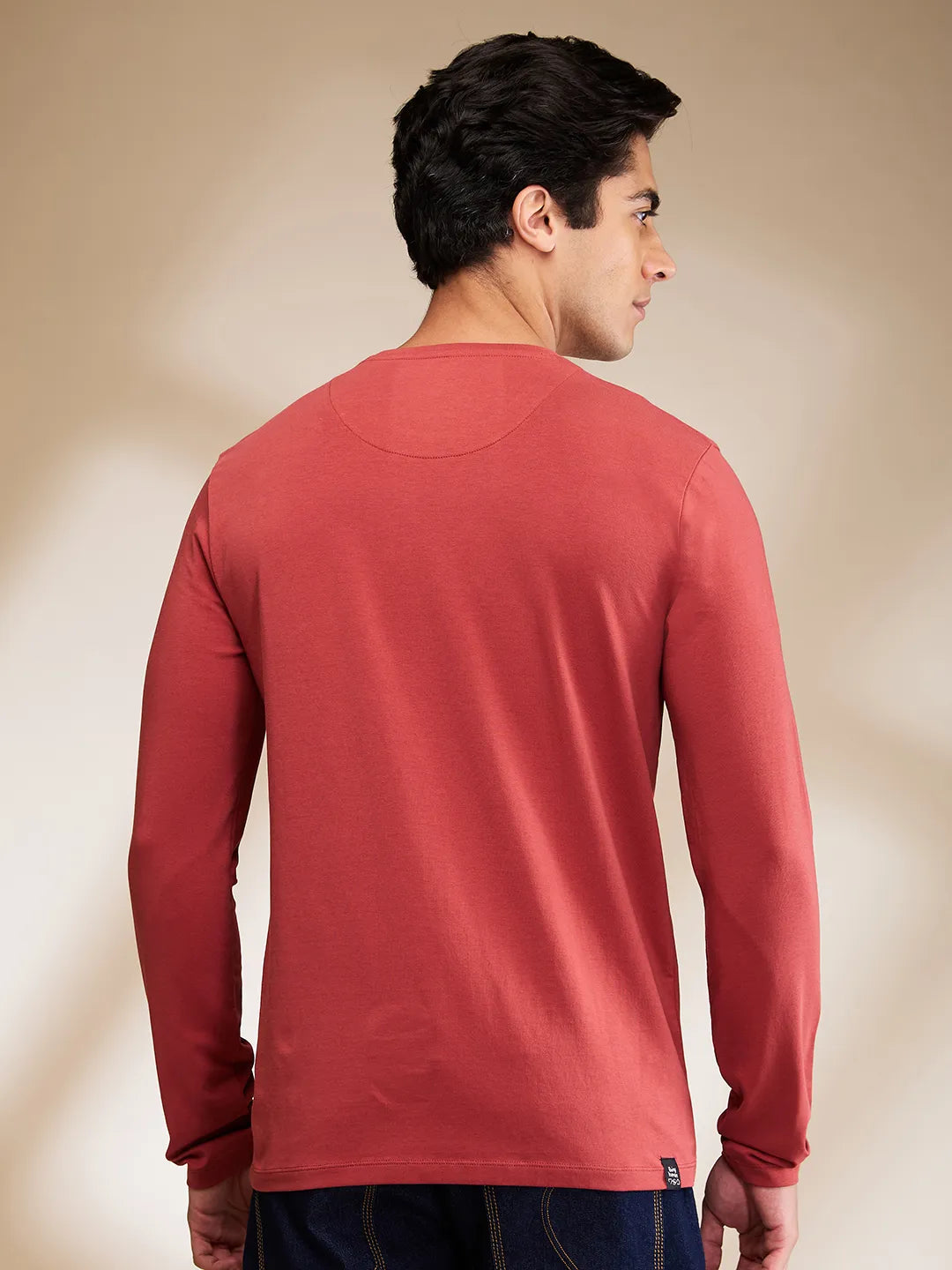 Rust Regular Fit Round Neck Mens' T-Shirt by Being Human Clothing