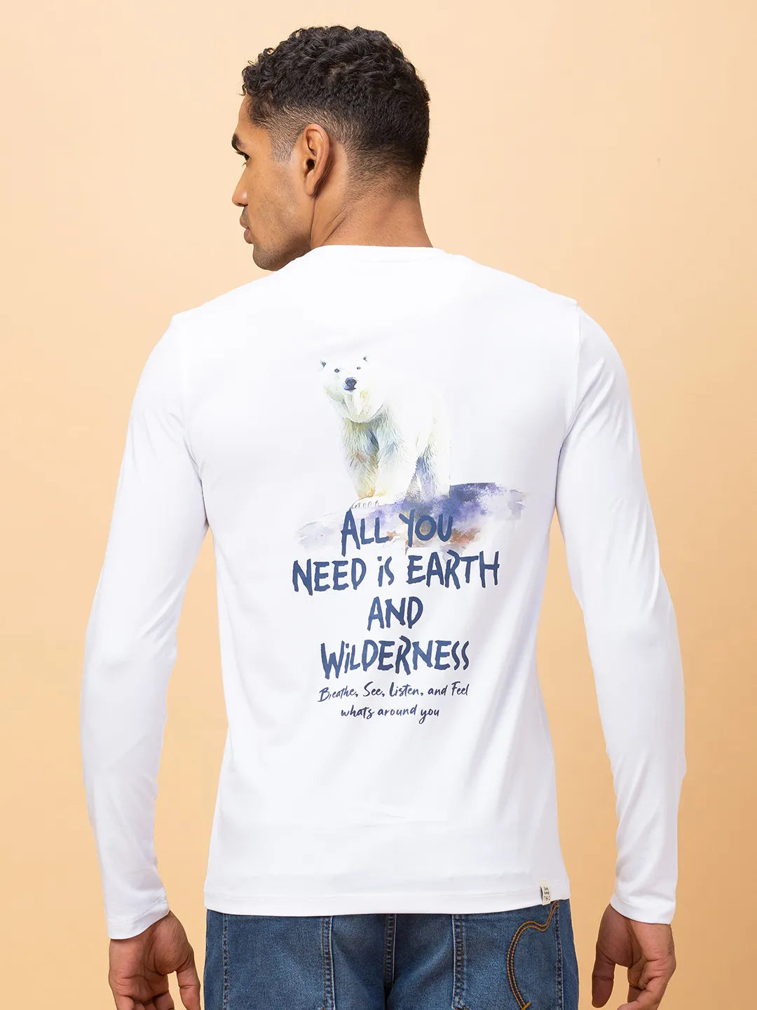 Being Human Clothing Mens-Top Crew Neck White