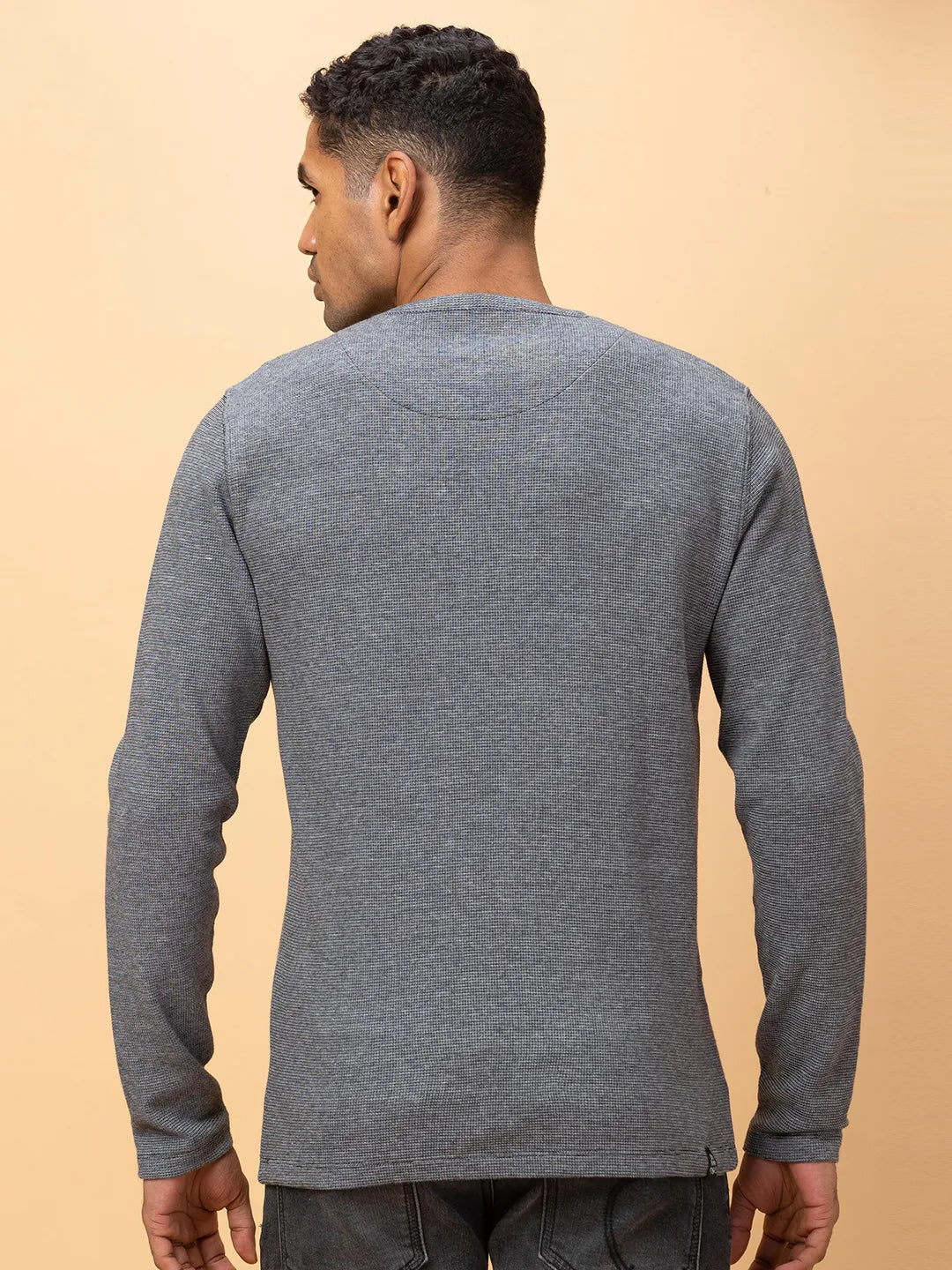 Black Regular Fit Round Neck Men's T-Shirt by Being Human Clothing