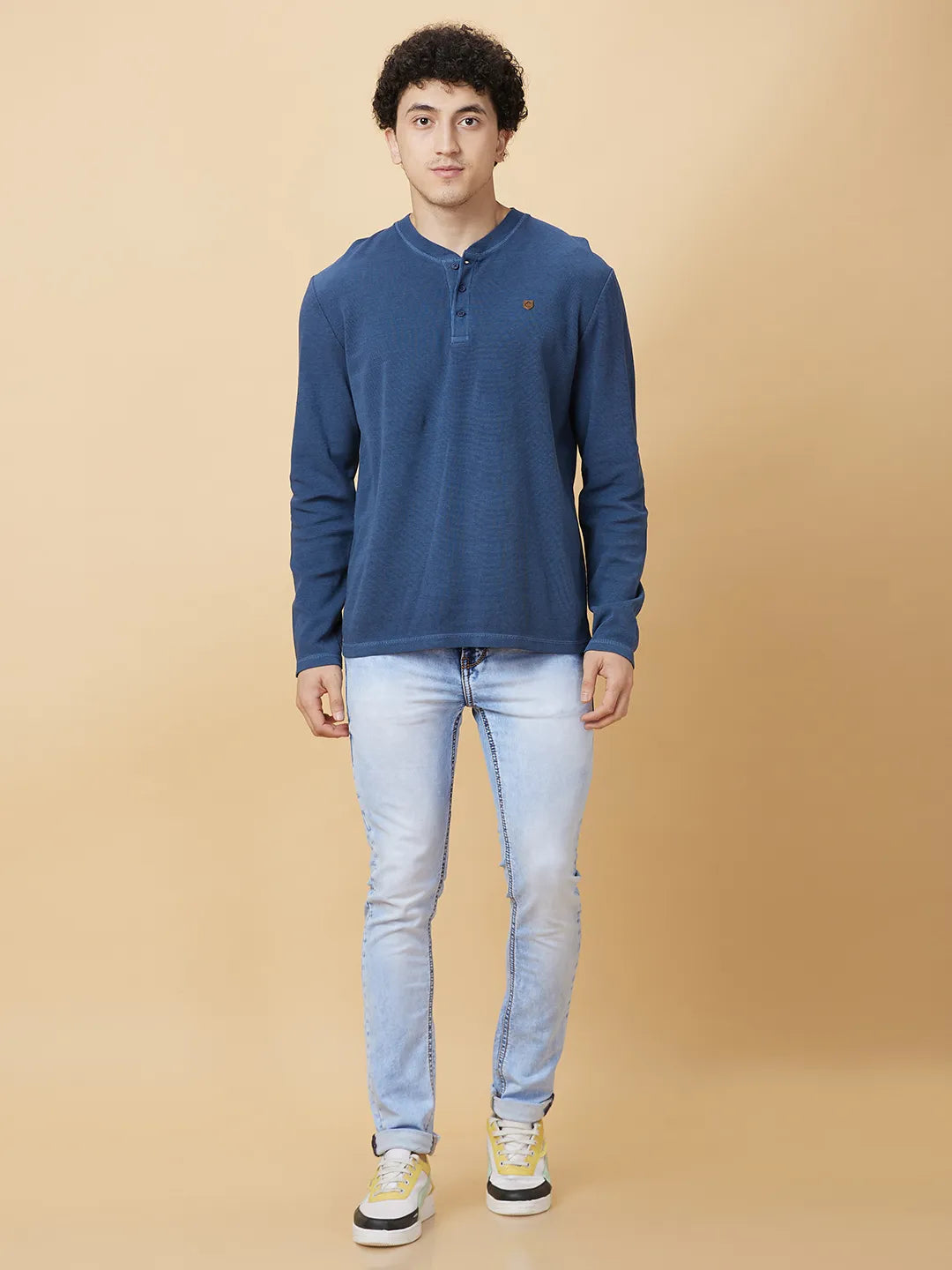 Being Human Clothing Mens-Top Crew Neck Indigo