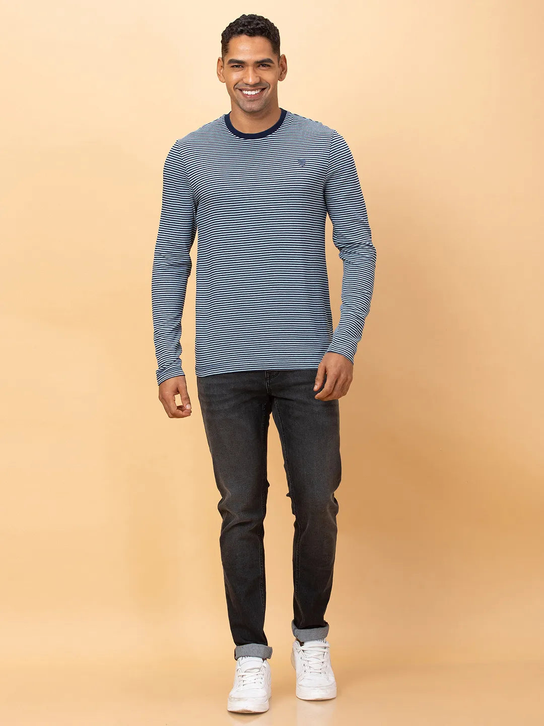 Being Human Clothing Mens-Top Crew Neck Navy