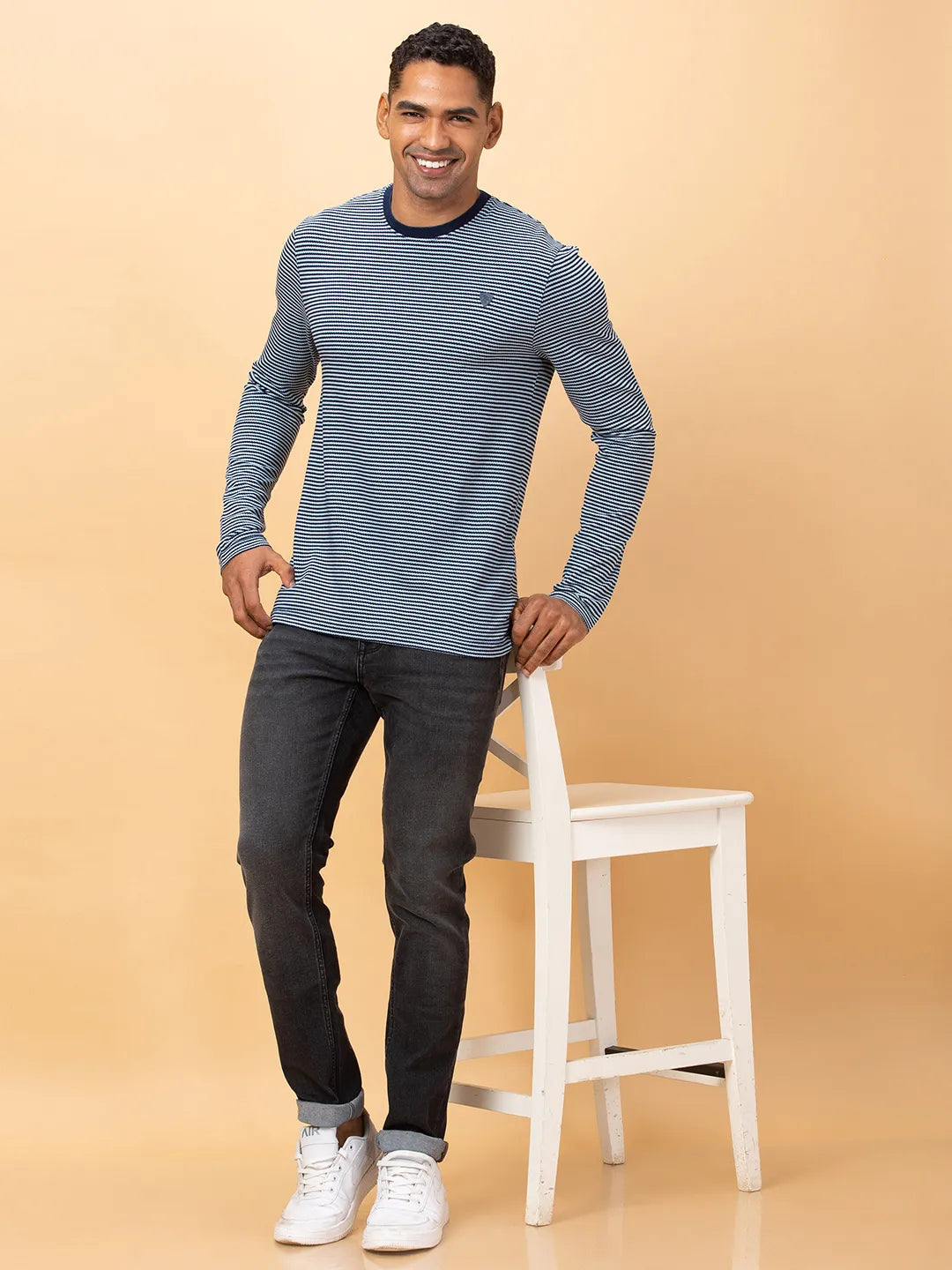 Being Human Clothing Mens-Top Crew Neck Navy