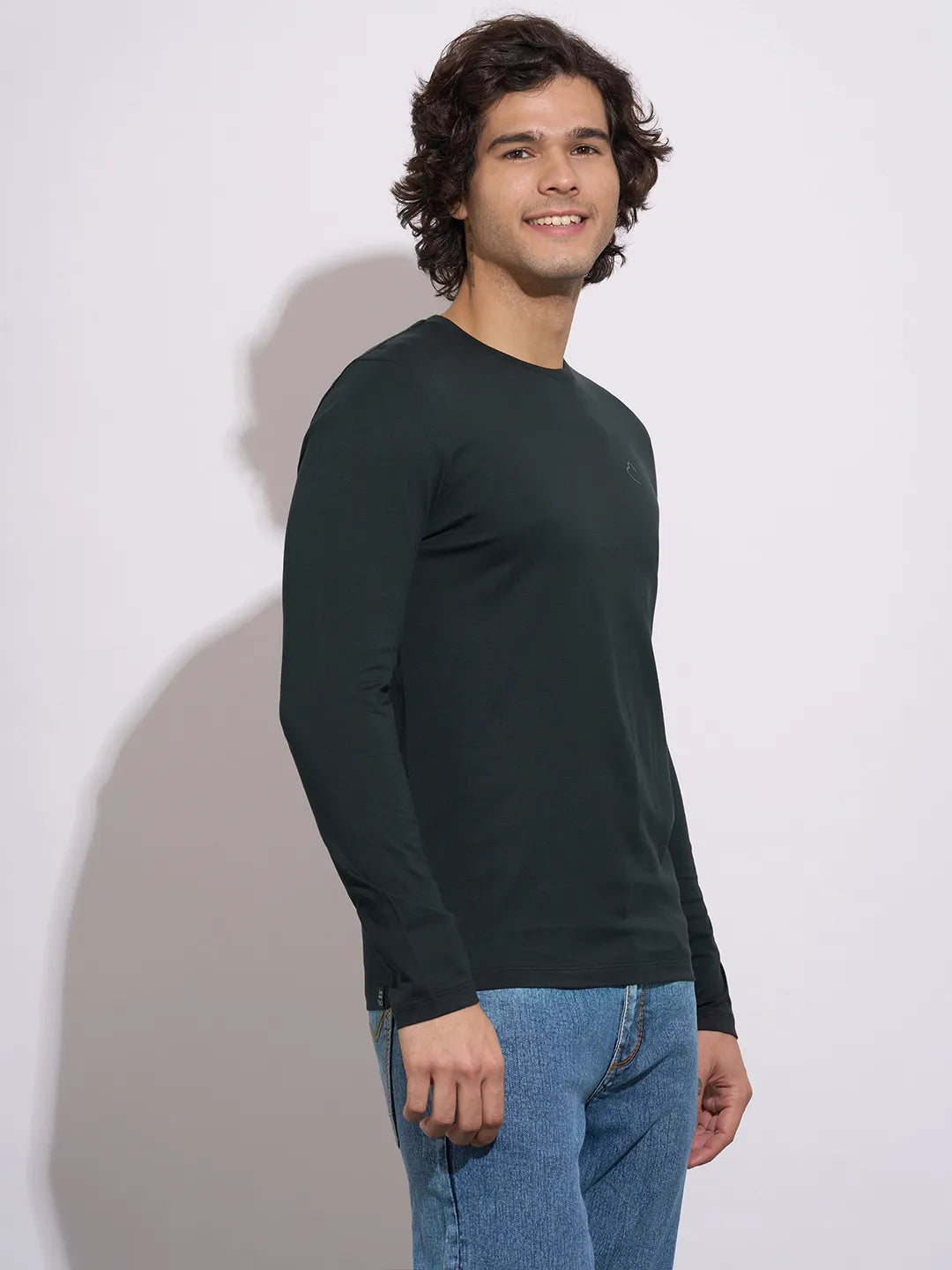 Being Human Men's Black Crew Neck Full Sleeve T-Shirt