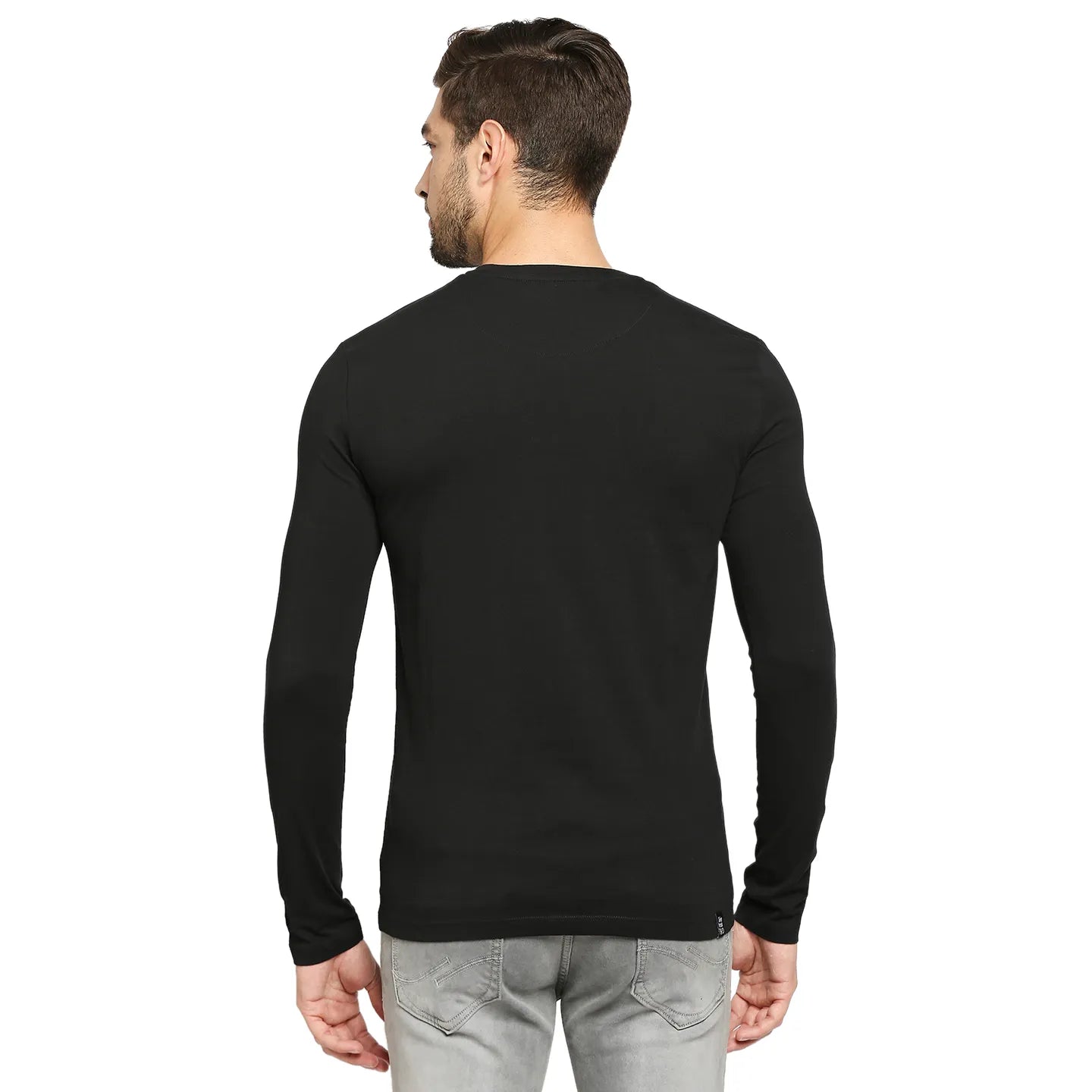 Being Human Clothing Men Regular Fit Crew Neck T-Shirts-Black