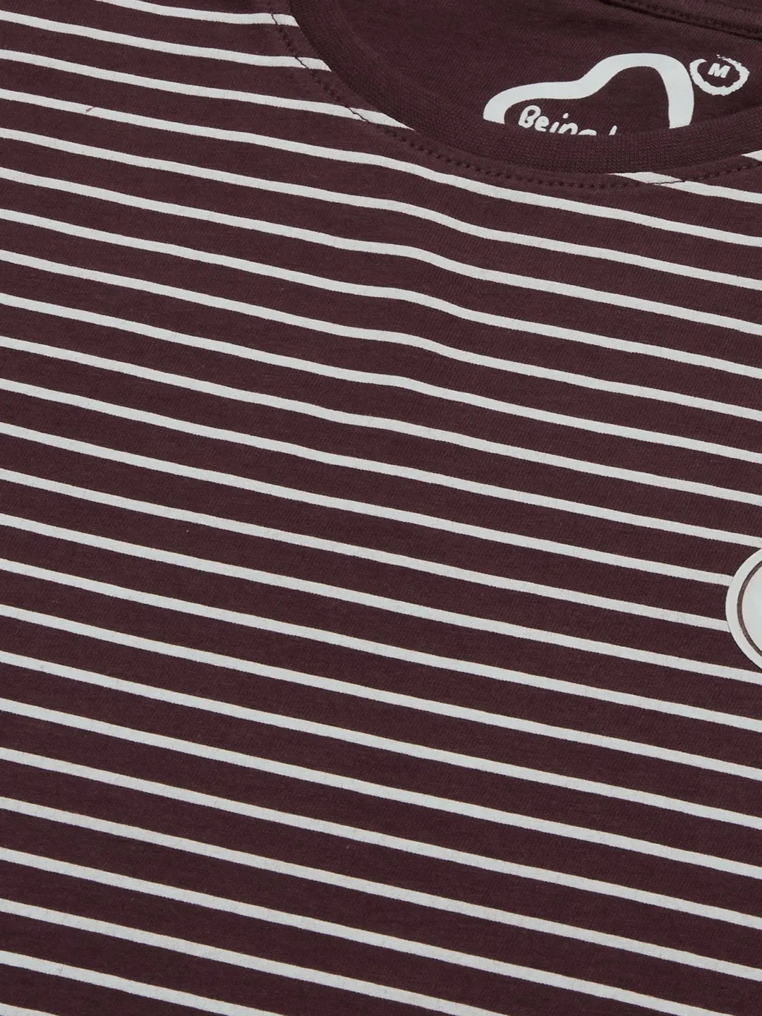 Red Regular Fit Men's 3&4 th Sleeves T-Shirt by Being Human Clothing