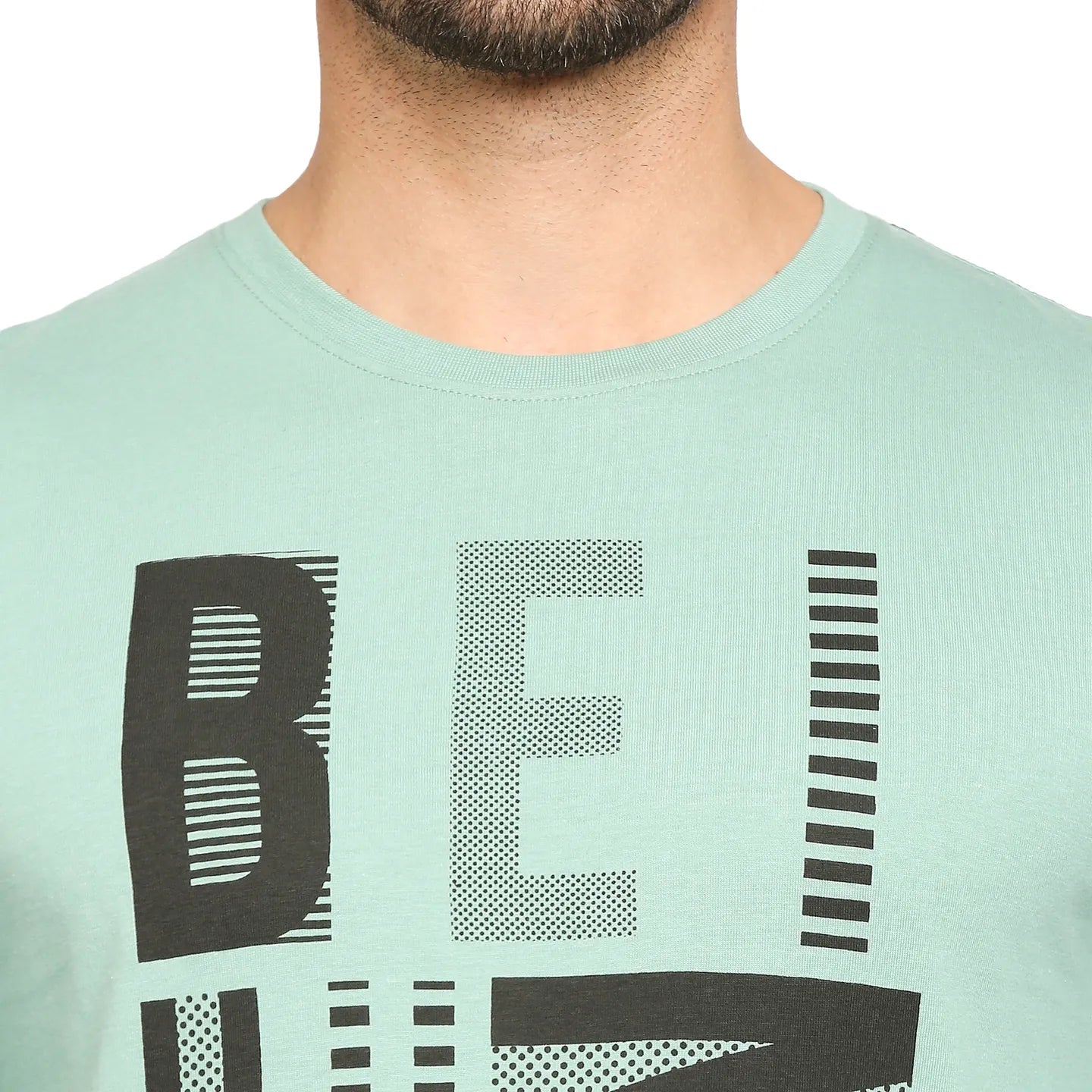 Green Regular Fit Men's Long Sleeves T-Shirt by Being Human Clothing