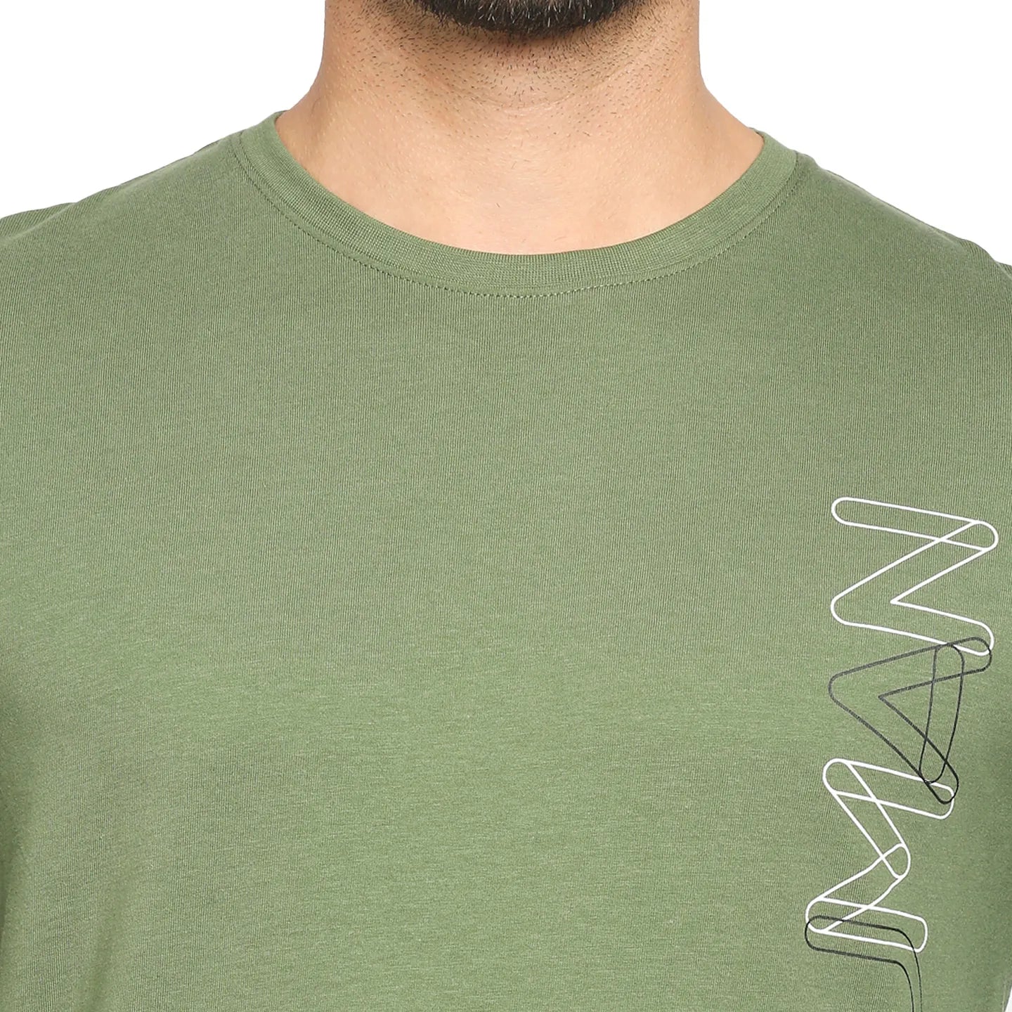 Green Regular Fit Men's Long Sleeves T-Shirt by Being Human Clothing