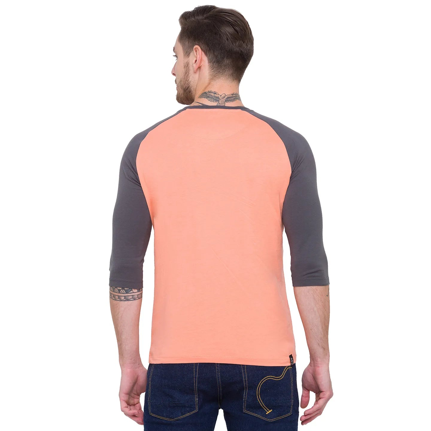 Pink Regular Fit Men's Long Sleeves T-Shirt by Being Human Clothing