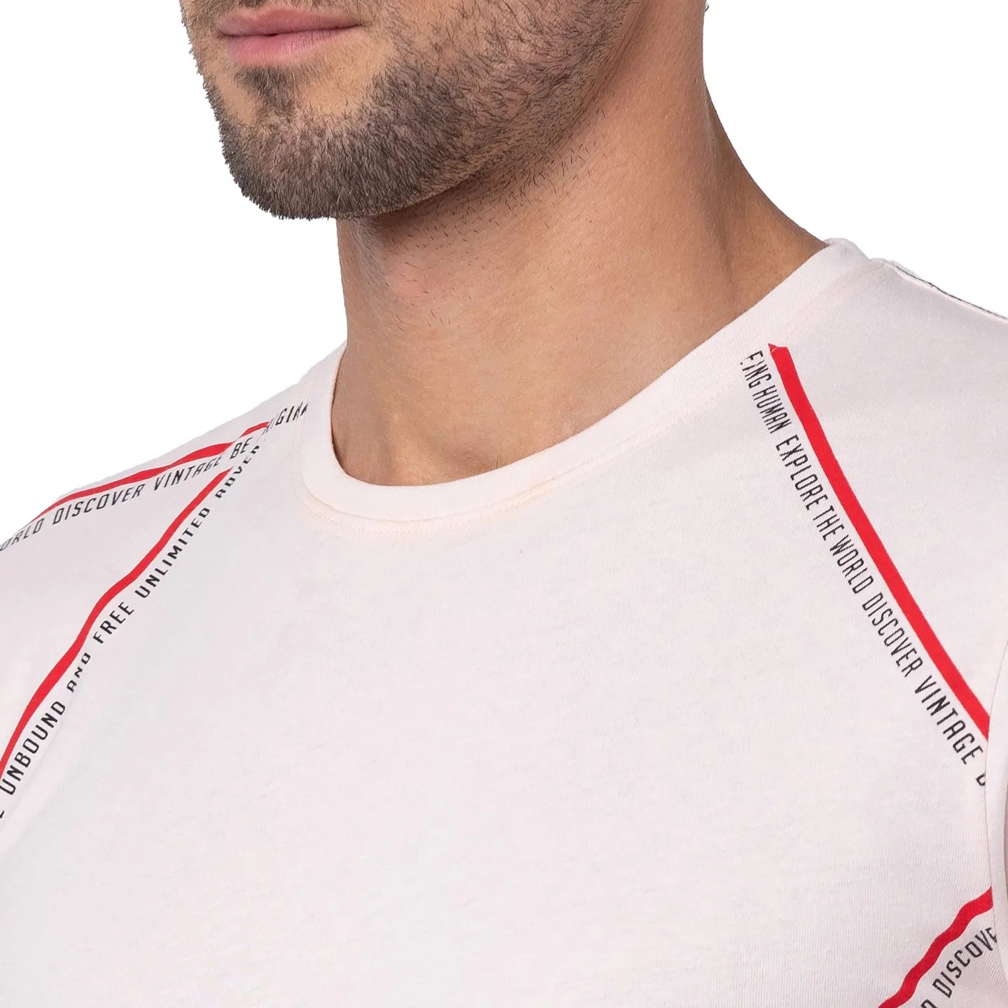 Being Human Clothing Men Regular Fit Crew Neck T-Shirts-Rose Water