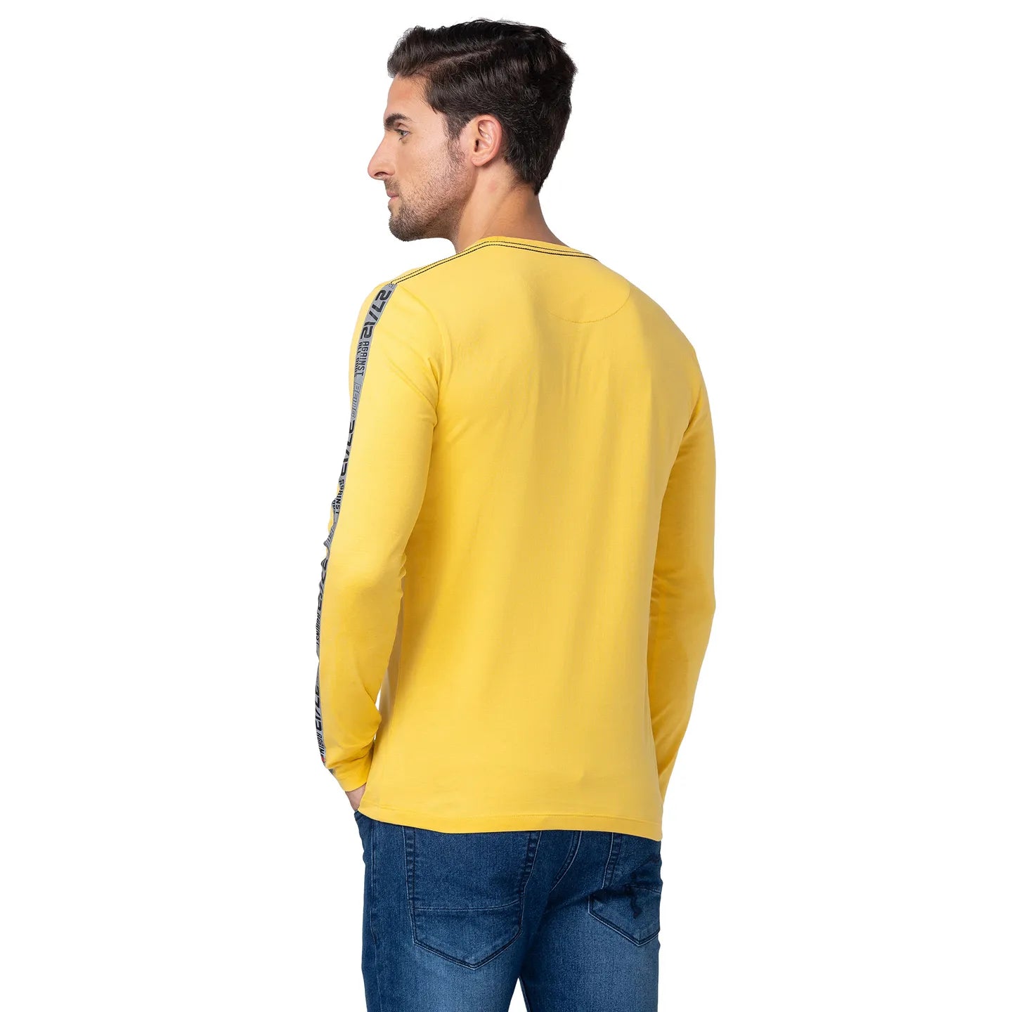 Purple Regular Fit Men's Long Sleeves T-Shirt by Being Human Clothing