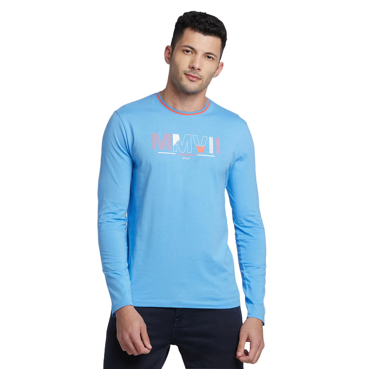 Multicolor Regular Fit Men's Long Sleeves T-Shirt by Being Human Clothing