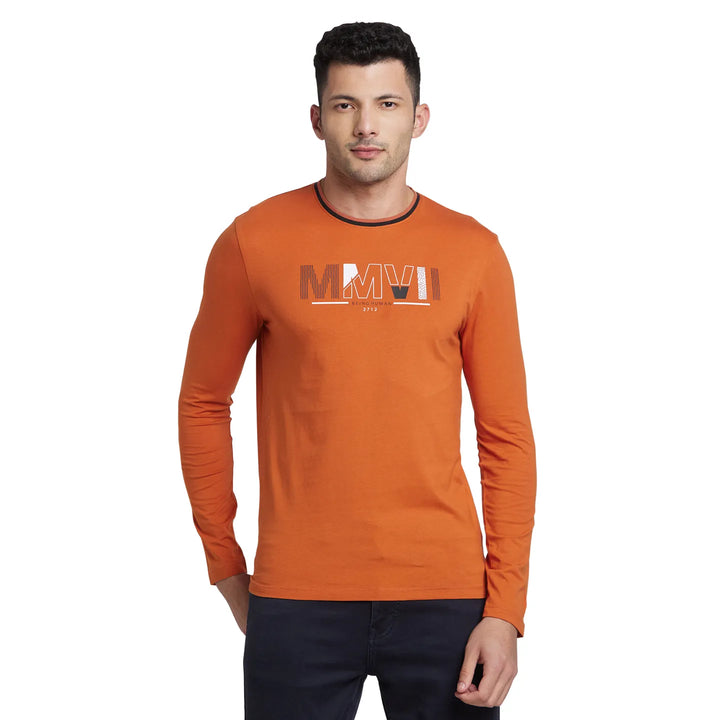 Gold Flam Regular Fit Round Neck Men's T-Shirt by Being Human Clothing