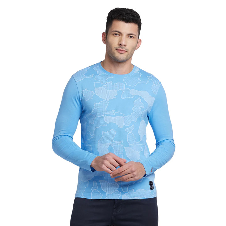 Multicolor Regular Fit Men's Long Sleeves T-Shirt by Being Human Clothing