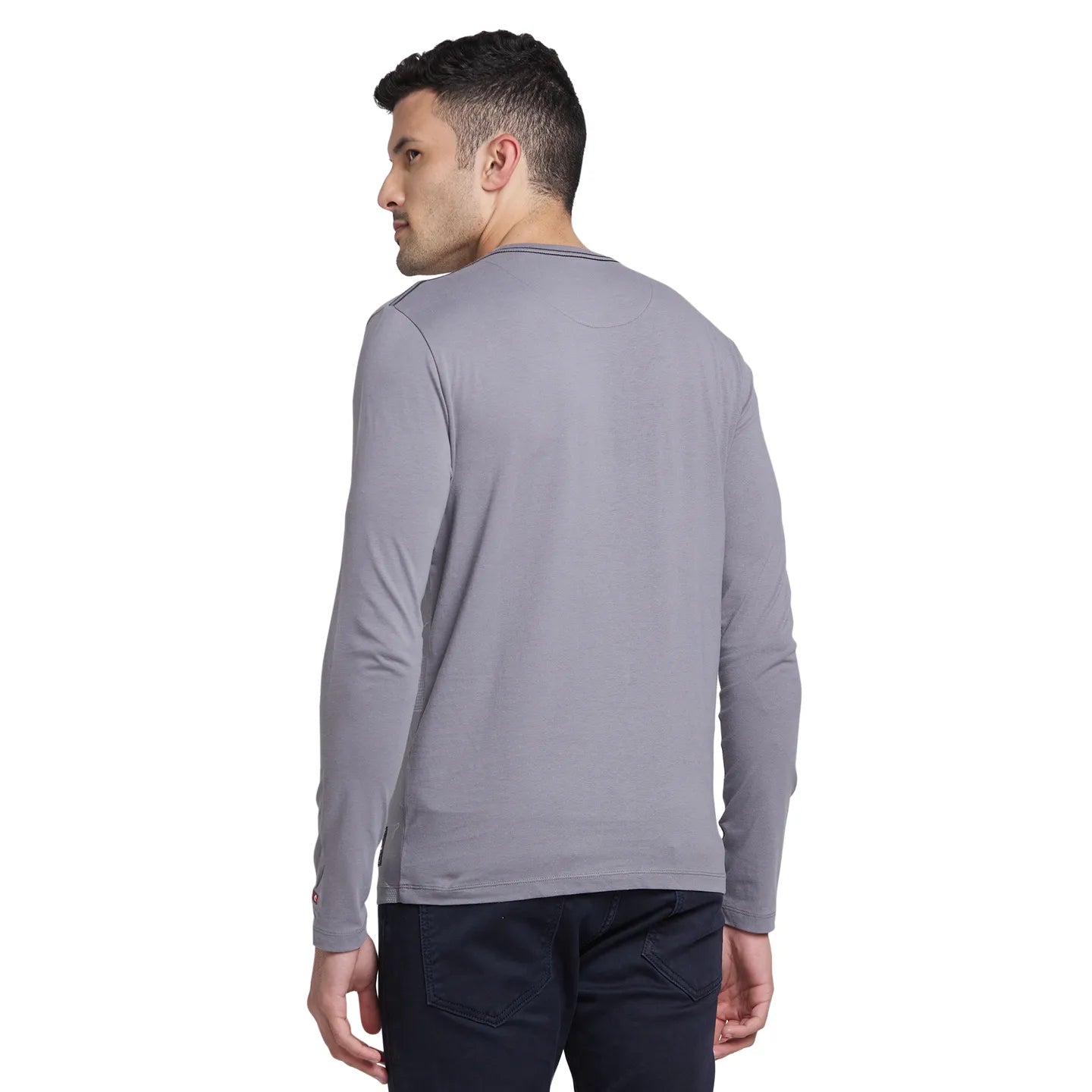 Smoked Pearl Regular Fit Round Neck Men's T-Shirt by Being Human Clothing