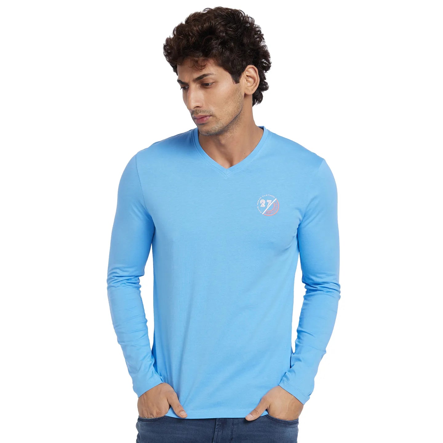 Multicolor Regular Fit Men's Long Sleeves T-Shirt by Being Human Clothing