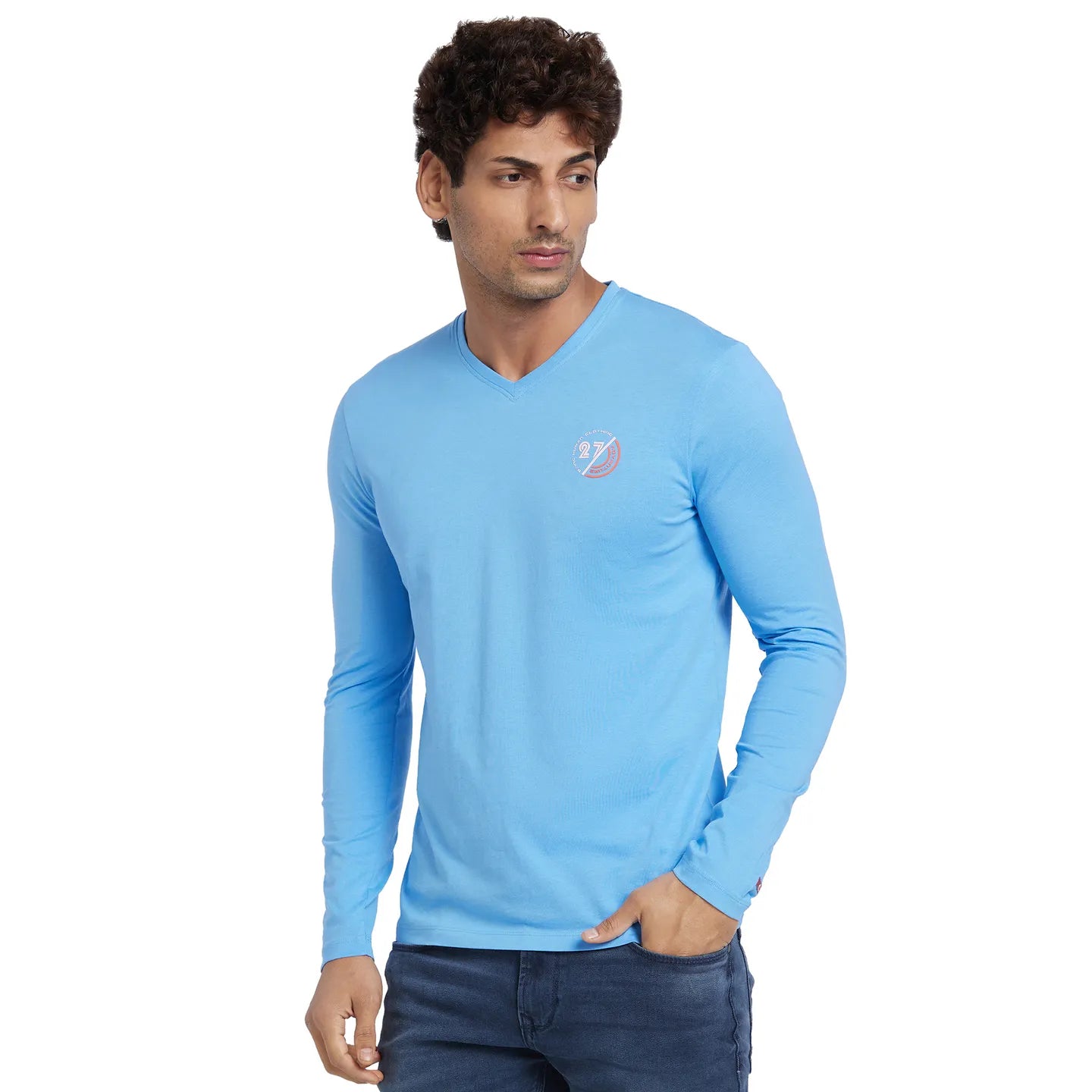 Multicolor Regular Fit Men's Long Sleeves T-Shirt by Being Human Clothing