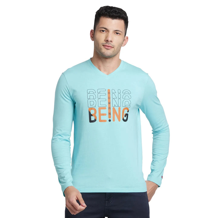 Aqua Splash Regular Fit Round Neck Men's T-Shirt by Being Human Clothing