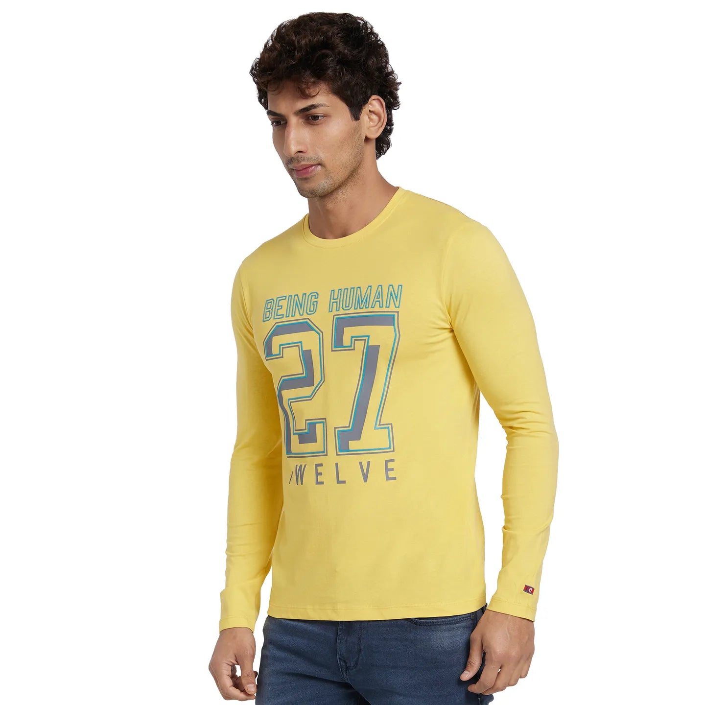 Purple Regular Fit Men's Long Sleeves T-Shirt by Being Human Clothing