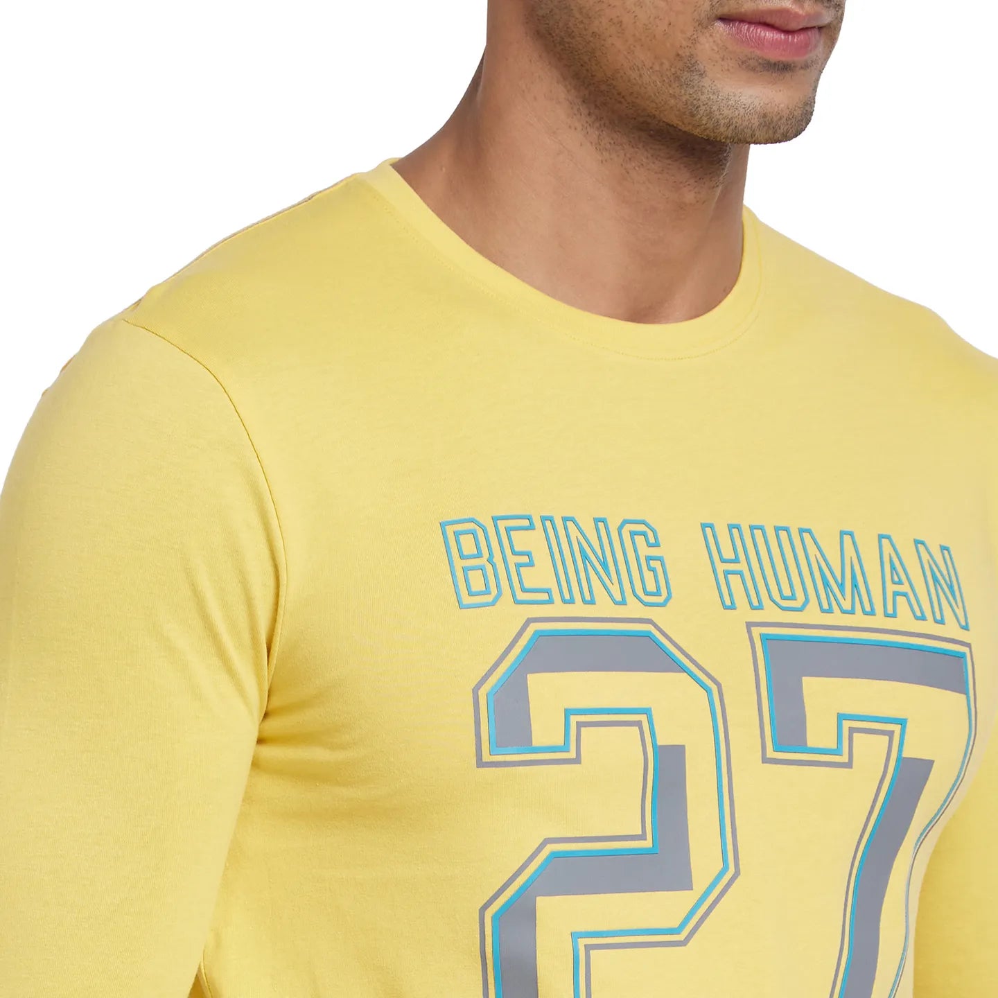 Purple Regular Fit Men's Long Sleeves T-Shirt by Being Human Clothing