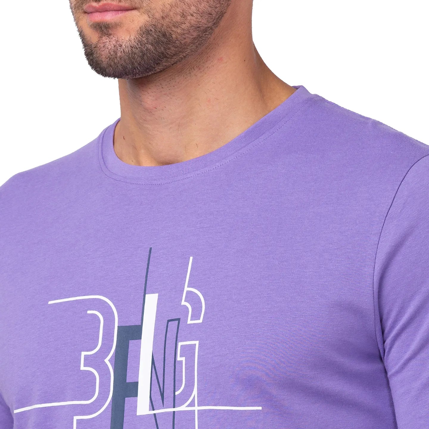 Purple Regular Fit Men's Long Sleeves T-Shirt by Being Human Clothing