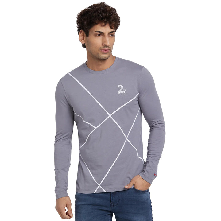 Paste Full Sleeves Regular Fit Men's T-Shirt by Being Human Clothing