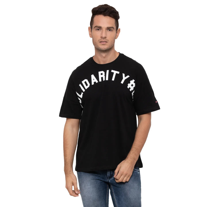Black Regular Fit Men's Short Sleeves T-Shirt by Being Human Clothing
