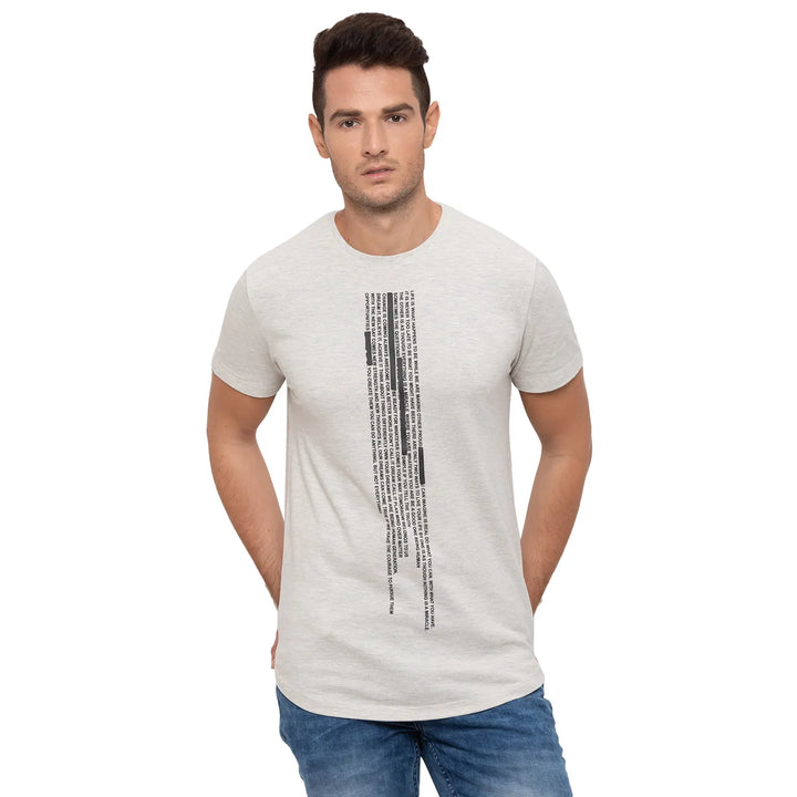 Beige Regular Fit Men's Short Sleeves T-Shirt by Being Human Clothing