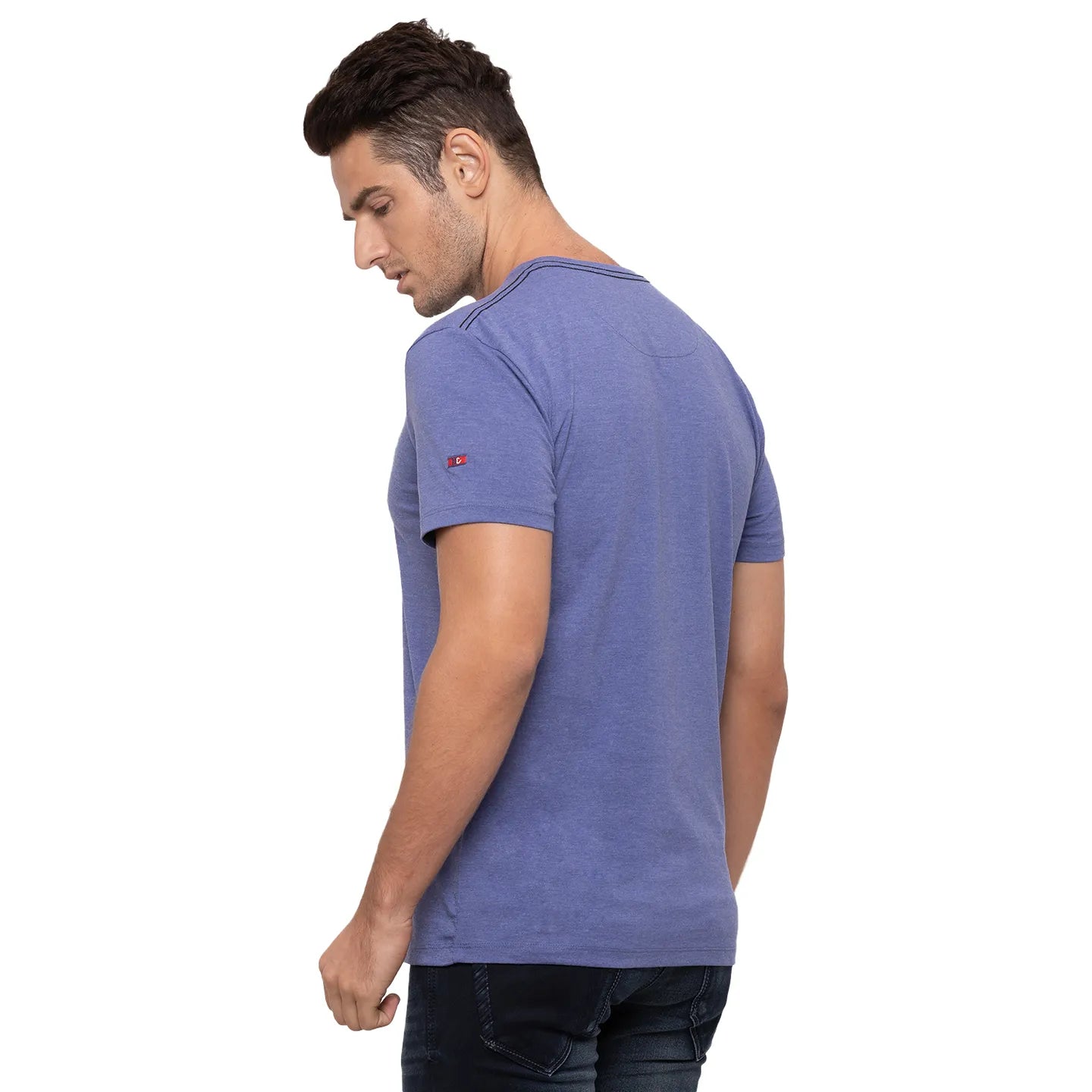 Blue Regular Fit Men's Short Sleeves T-Shirt by Being Human Clothing