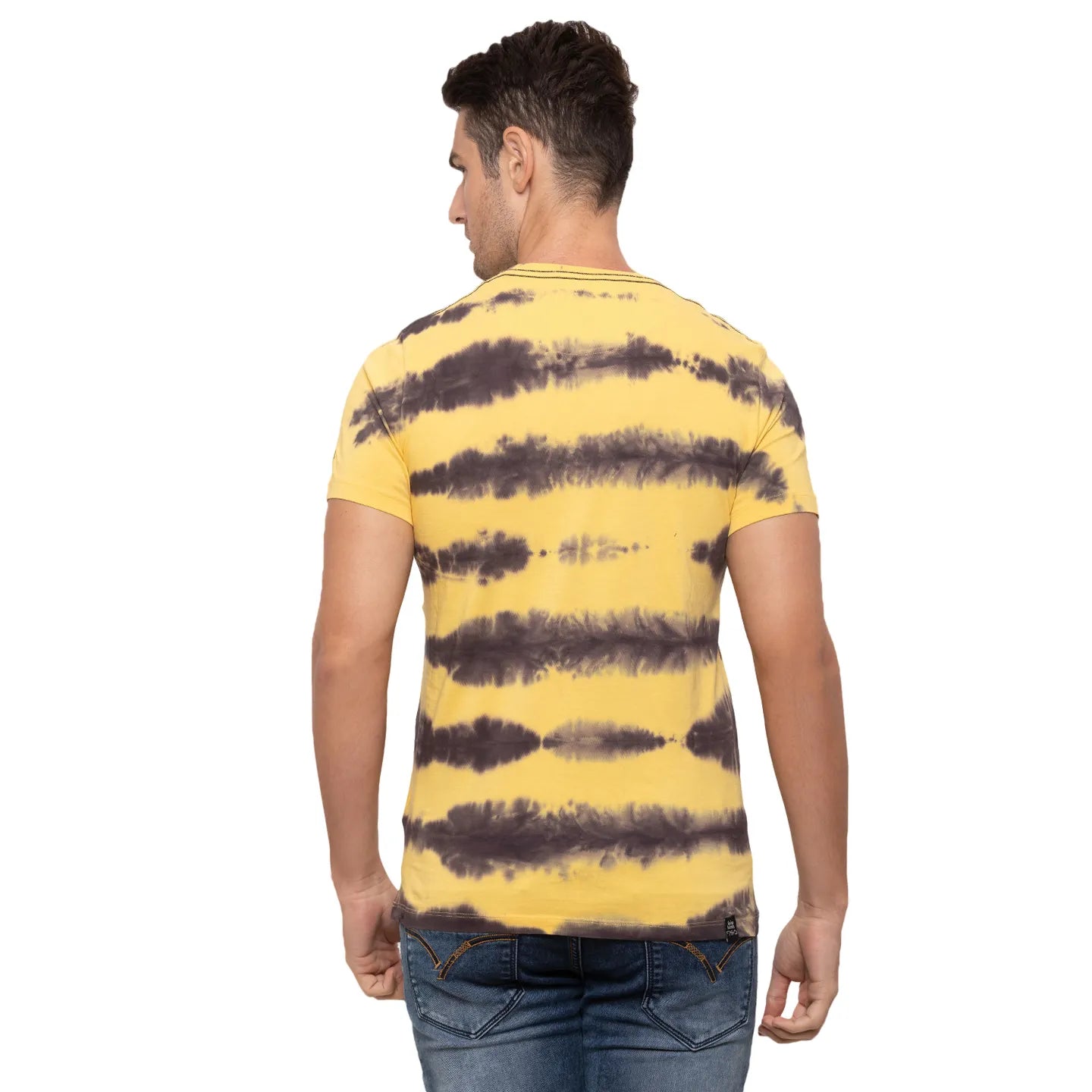 Yellow Regular Fit Round Neck Men's T-Shirt by Being Human Clothing